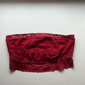 FREE PEOPLE red lacy bandeau